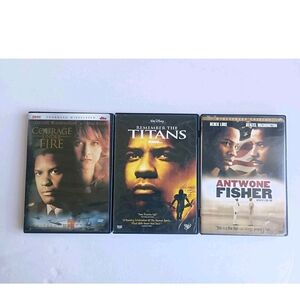 Denzel Washington Lot Of 3 Dvds Courage Under Fire , Remember The Titans , Antwo
